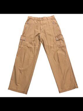 VTG No Boundaries Pants Mens 34x31 Brown Cargo Utility Baggy Grunge Skate NOBO